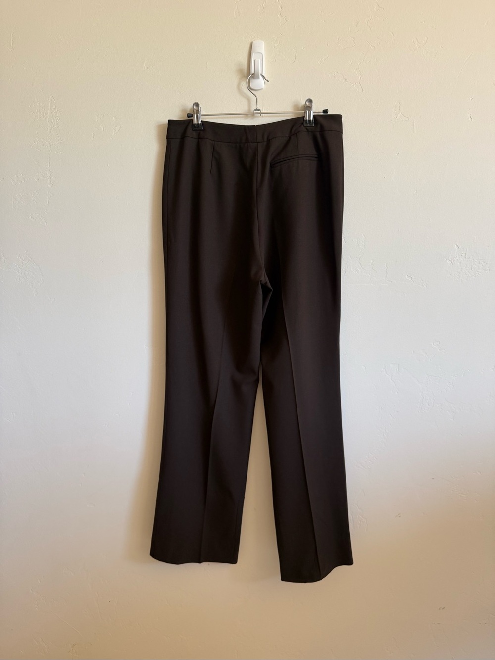 Lafayette 148 New York Brown Wool Blend Straight Leg Career Dress Pants 8 - Picture 2 of 9